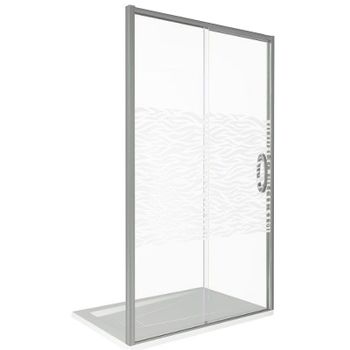 Душевая дверь Good Door Antares WTW-110-W-CH 110 профиль Хром с узором Волна — фото 1, Раздвижные душевые двери