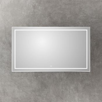 Зеркало BelBagno Kraft 140 SPC-KRAFT-1400-800-LED-TCH-WARM с подсветкой Сатин с сенсорным выключателем и подогревом — фото 1, Зеркала в ванную комнату