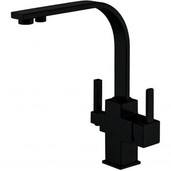 Смеситель для кухни ZorG Sanitary ZR 332 YF BLACK Черный матовый — фото 1, Смесители для кухни