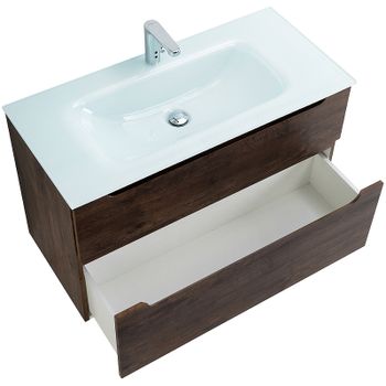 Тумба под раковину BelBagno Etna-H60 90 ETNA-H60-900-2C-SO-RW-P подвесная Rovere Moro — фото 11, Тумбы под раковину