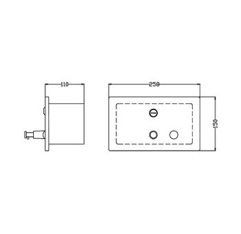 Диспенсер для жидкого мыла Nofer 03202.S встраиваемый Матовая нержавеющая сталь — фото 3, Диспенсеры для жидкого мыла