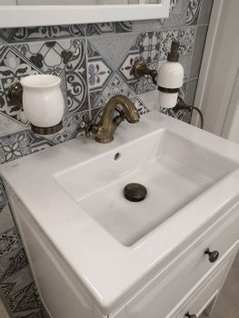 Смеситель для раковины Rav Slezak Morava retro MK129.5SM Бронза — фото 3, Смесители для раковины