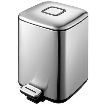 Ведро для мусора WeltWasser Mila MT 12L педальное 10000000886 Матовый Хром — фото 1, Мусорные ведра
