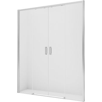 Душевая дверь New Trendy Prime Chrome 160 D-0336A профиль Хром стекло прозрачное — фото 1, Раздвижные душевые двери