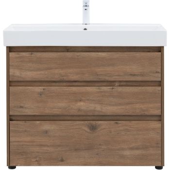 Тумба под раковину Aquanet Nova Lite 100 302480 Дуб рустикальный — фото 5, Тумбы под раковину