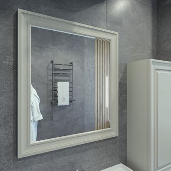 Зеркало Caprigo Ponza 80 13532-030.000.00.20 Серое матовое — фото 1, Зеркала в ванную комнату