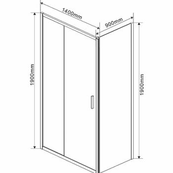 Душевой уголок Vincea Garda 140x90 VSR-1G9014CLGM профиль Вороненая сталь стекло прозрачное — фото 6, Прямоугольные душевые уголки