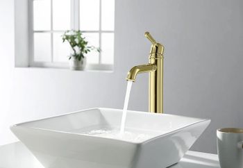 Смеситель для раковины Aquatek Классик AQ1504PG Полированное золото — фото 4, Смесители для раковины