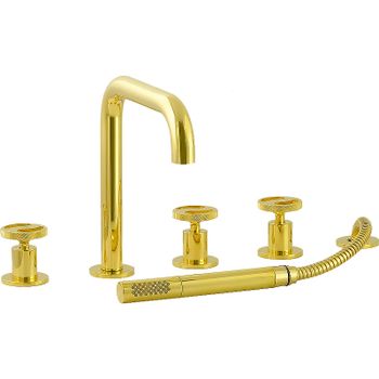 Смеситель на борт ванны Migliore Reversa 28204 Золото — фото 2, Смесители на борт ванны