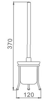 Ершик для унитаза Haiba HB905 Хром — фото 2, Ершики для унитаза