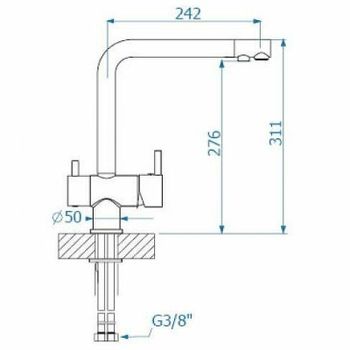 Смеситель для кухни Alveus Aquila G91 Carbon 1139808 Угольный — фото 4, Смесители для кухни