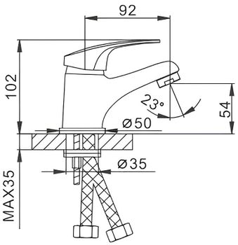 Товар: Смеситель для раковины Frap H39 F1039-B Хром - фото 2 Смеситель для раковины Frap H39 F1039-B Хром — фото 2, Смесители для раковины