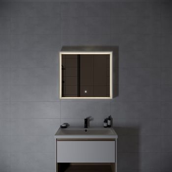 Зеркало Cersanit Louna 80 SP-LU-LOU80-Os с подсветкой Белое с сенсорным выключателем — фото 8, Зеркала в ванную комнату