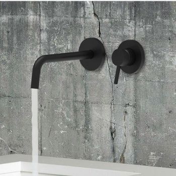 Комплект смесителей Paffoni Light KITLIG015NO006 Черный матовый — фото 7, Готовые комплекты для ванной комнаты