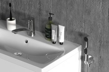 Смеситель для раковины Damixa Jupiter 770230001 с гигиеническим душем Хром — фото 7, Смесители для раковины