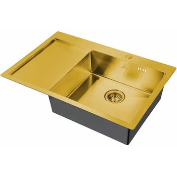 Кухонная мойка ZorG Steel Hammer 78 SH 7851-R BRONZE Бронза — фото 1, Кухонные мойки