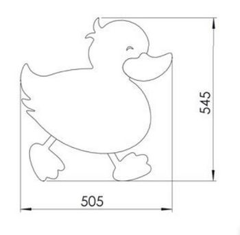 Зеркало Creavit Ducky DC30035-A детское Желтое — фото 2, Зеркала в ванную комнату