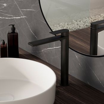 Смеситель для раковины Vincea Vogue (SS) VBF-2VS2MB Черный матовый — фото 2, Смесители для раковины