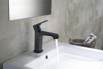 Смеситель для раковины Aquatek Оберон AQ1210MB Черный матовый — фото 2, Смесители для раковины