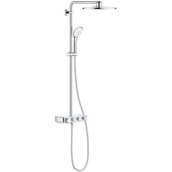Душевая система Grohe SmartControl 26507000 с термостатом Хром — фото 1, Душевые стойки