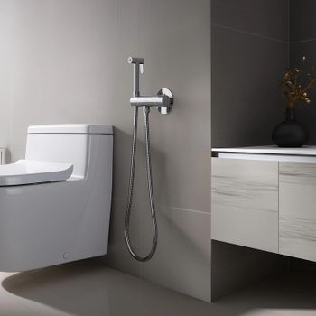 Гигиенический душ со смесителем Aquatek Оберон AQ1027CR с термостатом Хром — фото 3, Гигиенические души