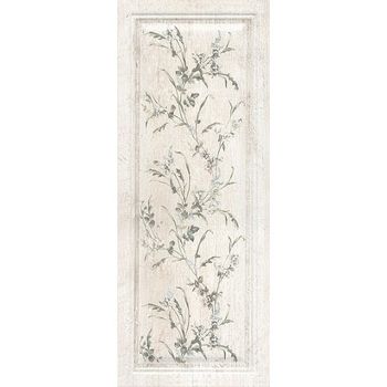 Керамический декор Kerama Marazzi Кантри Шик белый панель декорированный 7188 20х50 см — фото 1, Керамическая плитка