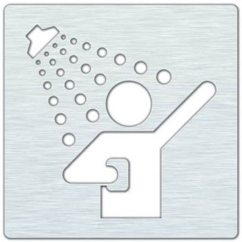 Табличка Душевая Bemeta Hotel 111022072 Хром — фото 1, Таблички для санузла и общественных мест