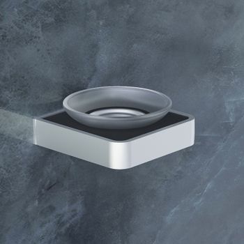 Мыльница Damixa Jupiter DA7734200 Черная Хром — фото 2, Мыльницы