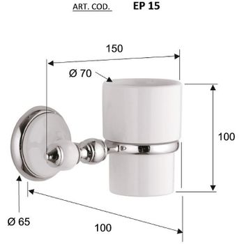 Держатель для зубных щеток Remer Epoca EP15CR Хром — фото 2, Стаканы для зубных щеток