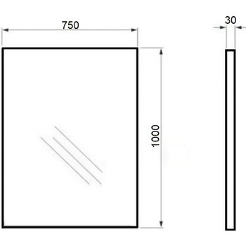 Зеркало Orange Capri 75 OCN-75ZS Орех — фото 3, Зеркала в ванную комнату