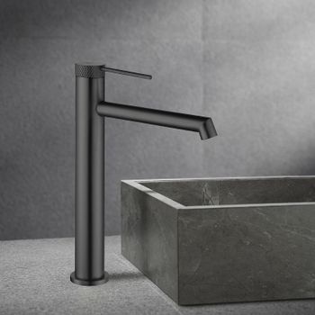 Смеситель для раковины Vincea Rim VBF-2RM2GM Вороненая сталь — фото 2, Смесители для раковины