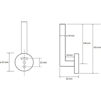 Держатель запасного рулона Bemeta Graphit 156112032 Антрацит матовый — фото 2, Держатели для запасных рулонов