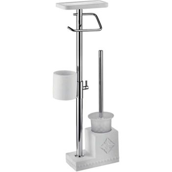 Напольная стойка Gappo G902-1 Хром Белый — фото 1, Стойки - набор держателей