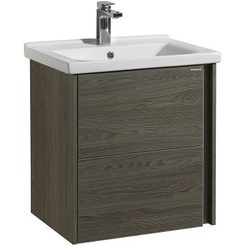 Тумба под раковину Aquaton Стоун 60 1A231401SXC80 подвесная Грецкий орех — фото 1, Тумбы под раковину