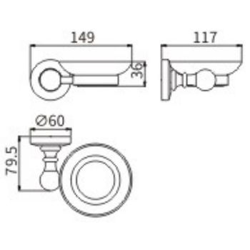 Мыльница CeramaLux Caps 51304 Хром — фото 2, Мыльницы