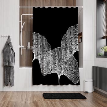 Штора для ванны WasserKRAFT Nau 200х200 SC-77102 Черная — фото 2, Шторы для ванной