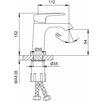 Смеситель для раковины Frap H71-6 F1071-6 Черный матовый — фото 12, Смесители для раковины