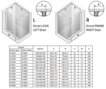 Душевой уголок New Trendy New Soleo Chrome 100x100 L K-0380 профиль Хром стекло прозрачное — фото 9, Квадратные душевые уголки