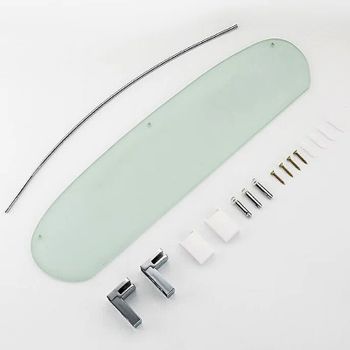 Стеклянная полка Frap F18 F1807 Хром — фото 9, Полки для ванной и душа