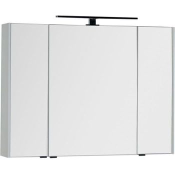 Зеркальный шкаф Aquanet Латина 100 179636 Белый — фото 1, Зеркальные шкафы в ванную