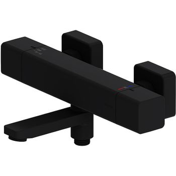 Смеситель для ванны Damixa Gala 533000300 с термостатом Черный матовый — фото 1, Смеситель для ванны