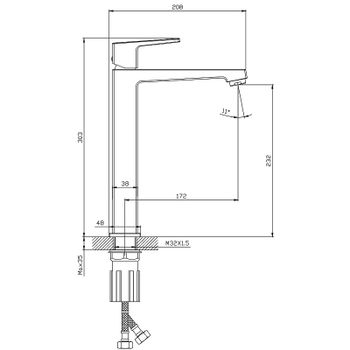 Смеситель для раковины Splenka S01.15.06 Черный матовый — фото 12, Смесители для раковины