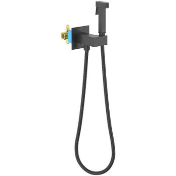 Гигиенический душ со смесителем Aquatek Лира AQ1025MB Черный матовый — фото 1, Гигиенические души