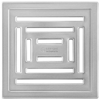 Душевой трап Berges Zentrum Uno 150x150 090372 с решеткой Хром матовый — фото 4, Трапы для душа