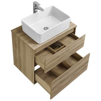 Тумба под раковину Aquaton Либерти 60 1A279401LYC70 подвесная Дуб эльвезия — фото 18, Тумбы под раковину