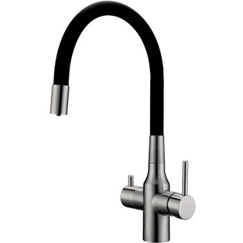 Смеситель для кухни Paulmark Salix Sa213419-NI Никель — фото 1, Смесители для кухни