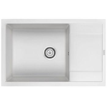 Кухонная мойка Paulmark Flugen 60 PM317850-WH Белая — фото 1, Кухонные мойки