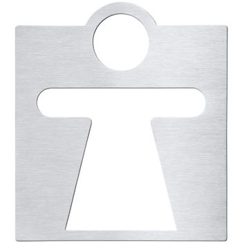 Табличка Женский туалет Bemeta Hotel 111022045 Хром матовый — фото 1, Таблички для санузла и общественных мест