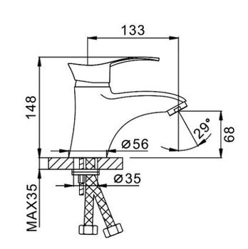 Смеситель для раковины Frap H01 F1001 Хром — фото 13, Смесители для раковины