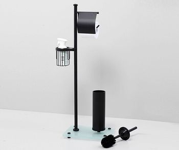 Напольная стойка WasserKRAFT Abens K-1264B Черная глянцевая — фото 3, Стойки - набор держателей